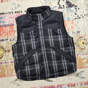 Powder River Panhandle Slim Mens 2XL XXL Outfitters Plaid Wool Blend Lined Vest